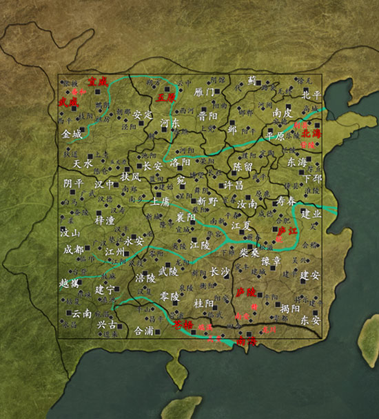 三国志地图全图_三国志地图_三国志13详细地图